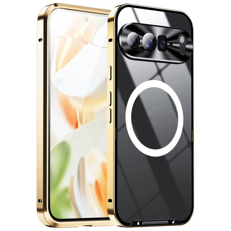 For Google Pixel 9 Pro XL MagSafe Magnetic Frosted Metal Phone Case(Gold) - Google Cases by PMC TechLife | Online Shopping South Africa | PMC TechLife | Buy Now Pay Later Mobicred