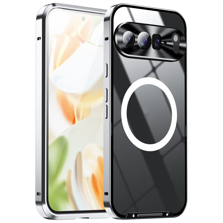 For Google Pixel 9 Pro XL MagSafe Magnetic Frosted Metal Phone Case(Silver) - Google Cases by PMC TechLife | Online Shopping South Africa | PMC TechLife | Buy Now Pay Later Mobicred