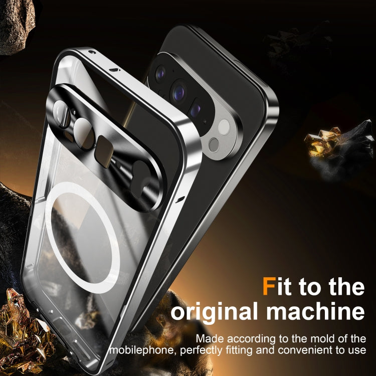 For Google Pixel 9 Pro XL MagSafe Magnetic Frosted Metal Phone Case(Silver) - Google Cases by PMC TechLife | Online Shopping South Africa | PMC TechLife | Buy Now Pay Later Mobicred