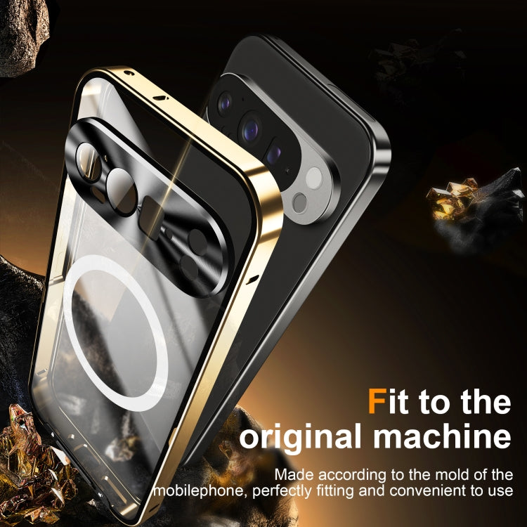 For Google Pixel 9 Pro MagSafe Magnetic Frosted Metal Phone Case(Gold) - Google Cases by PMC TechLife | Online Shopping South Africa | PMC TechLife | Buy Now Pay Later Mobicred