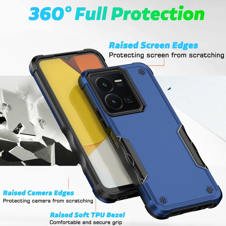 For vivo Y35 / Y22s / Y22 Non-slip Shockproof Armor Phone Case(Black) - vivo Cases by PMC TechLife | Online Shopping South Africa | PMC TechLife | Buy Now Pay Later Mobicred
