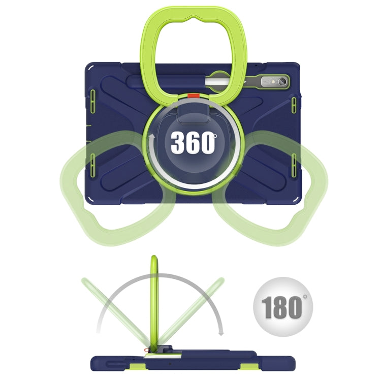 For Lenovo Pad Pro 2022 11.2 inch Silicone + PC Protective Tablet Case(Navy Blue Lime) - Lenovo by PMC TechLife | Online Shopping South Africa | PMC TechLife | Buy Now Pay Later Mobicred