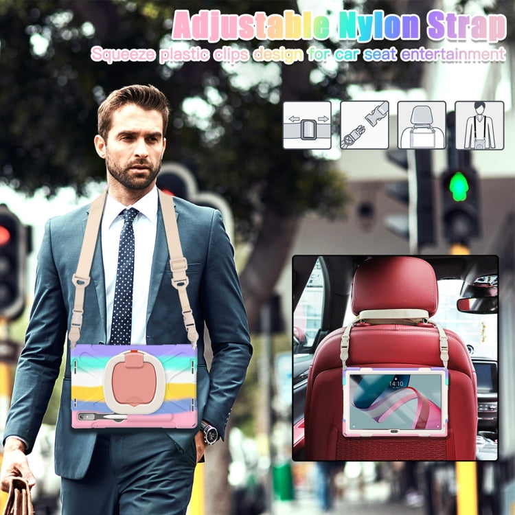 For Lenovo Pad Pro 2022 11.2 inch Silicone + PC Protective Tablet Case(Colorful Pink) - Lenovo by PMC TechLife | Online Shopping South Africa | PMC TechLife | Buy Now Pay Later Mobicred