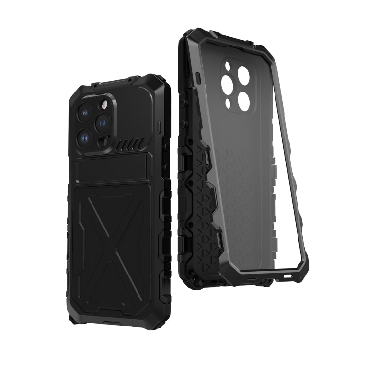 For iPhone 14 Plus R-JUST Life Waterproof Dustproof Shockproof Phone Case(Black) - iPhone 14 Plus Cases by R-JUST | Online Shopping South Africa | PMC TechLife | Buy Now Pay Later Mobicred