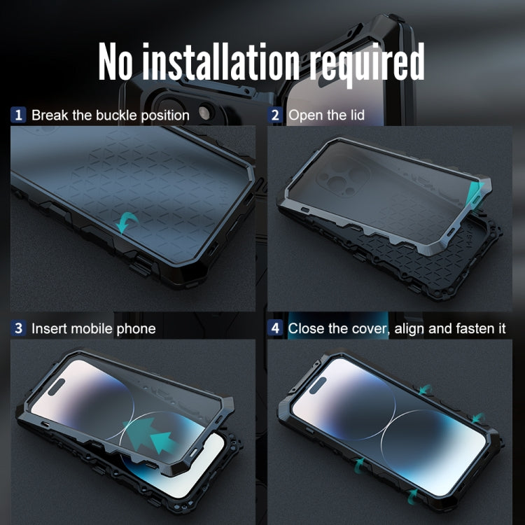 For iPhone 14 R-JUST Life Waterproof Dustproof Shockproof Phone Case(Green) - free shipping - PMC TechLife - Order now!