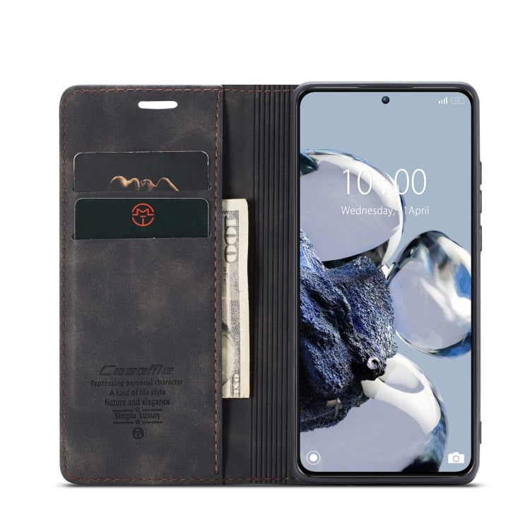 For Xiaomi 12T / 12T Pro CaseMe 013 Multifunctional Horizontal Flip Leather Phone Case(Coffee) - free shipping - PMC Jewellery - Order now!