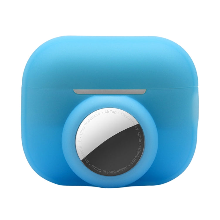 For AirPods Pro 2 / AirTag 2 in 1 Shockproof Full Coverage Silicone Protective Case(Blue) - For AirPods Pro 2 by PMC Jewellery | Online Shopping South Africa | PMC Jewellery | Buy Now Pay Later Mobicred