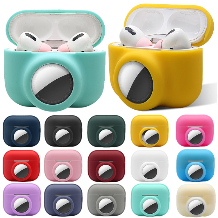 For AirPods Pro 2 / AirTag 2 in 1 Shockproof Full Coverage Silicone Protective Case(Fluorescence Blue) - For AirPods Pro 2 by PMC Jewellery | Online Shopping South Africa | PMC Jewellery | Buy Now Pay Later Mobicred