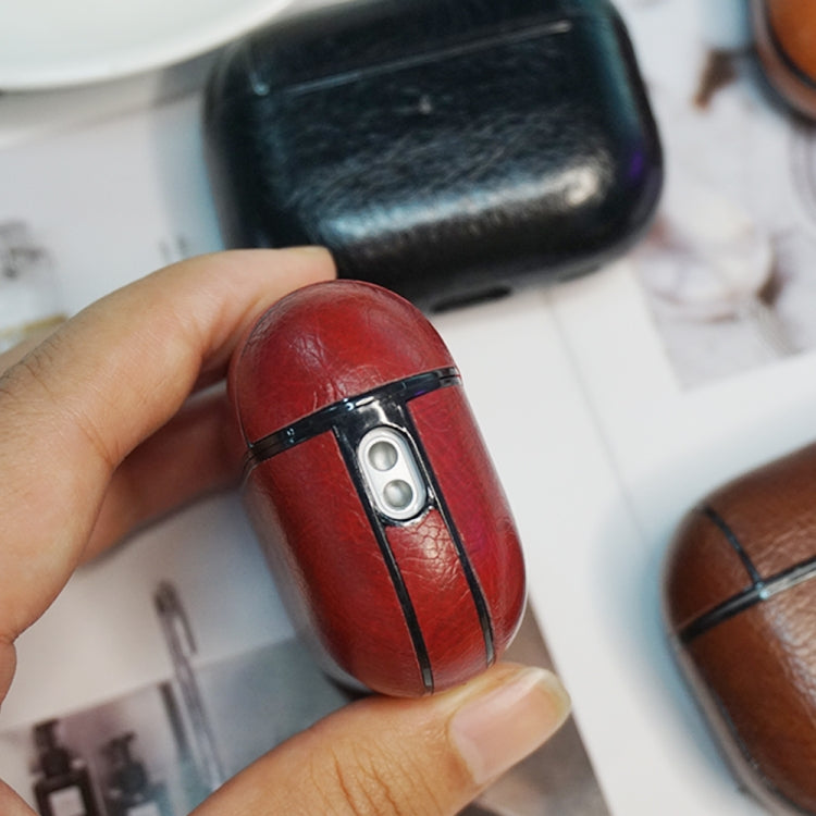 For AirPods Pro 2 Wireless Earphone Leather Shockproof Protective Case with Lanyard(Red) - For AirPods Pro 2 by PMC Jewellery | Online Shopping South Africa | PMC Jewellery | Buy Now Pay Later Mobicred