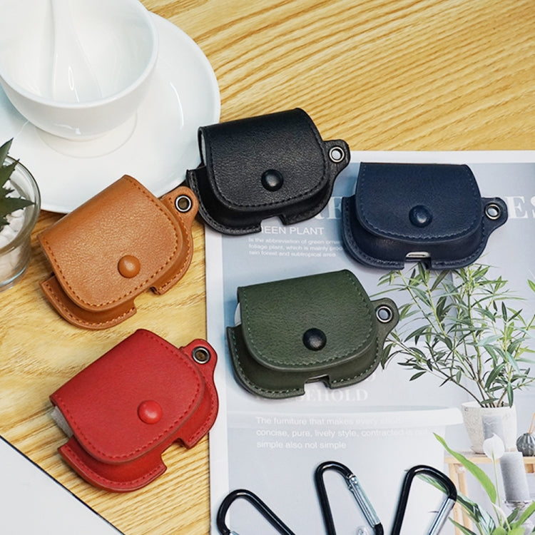 For AirPods Pro Backpack Style PU Leather Earphone Protective Case with Lanyard(Army Green) - free shipping - PMC Jewellery - Order now!