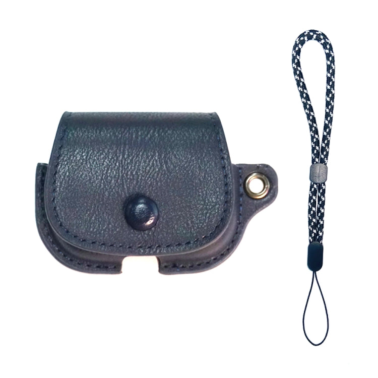 For AirPods Pro 2 Backpack Style PU Leather Earphone Protective Case with Lanyard(Dark Blue) - For AirPods Pro 2 by PMC Jewellery | Online Shopping South Africa | PMC Jewellery | Buy Now Pay Later Mobicred