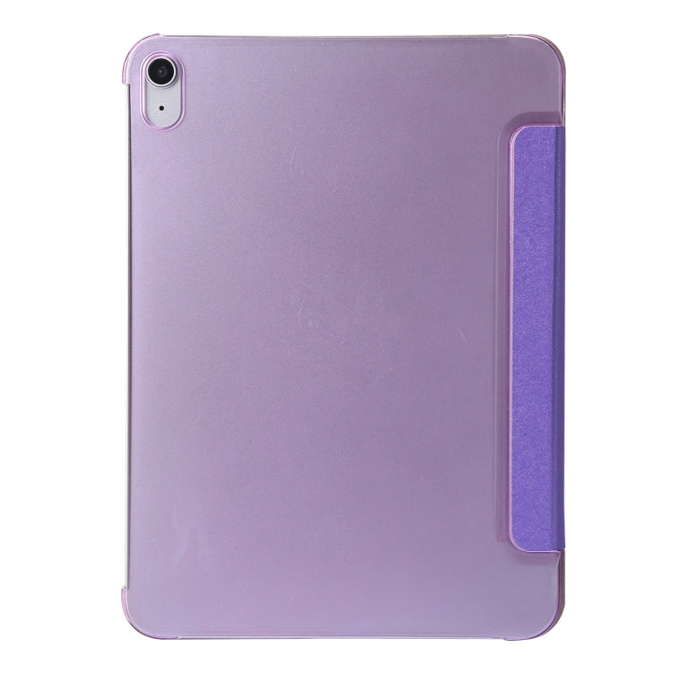 For iPad 10th Gen 10.9 2022 Silk Texture Three-fold Horizontal Flip Leather Tablet Case(Purple) - iPad 10th Gen 10.9 Cases by PMC TechLife | Online Shopping South Africa | PMC TechLife