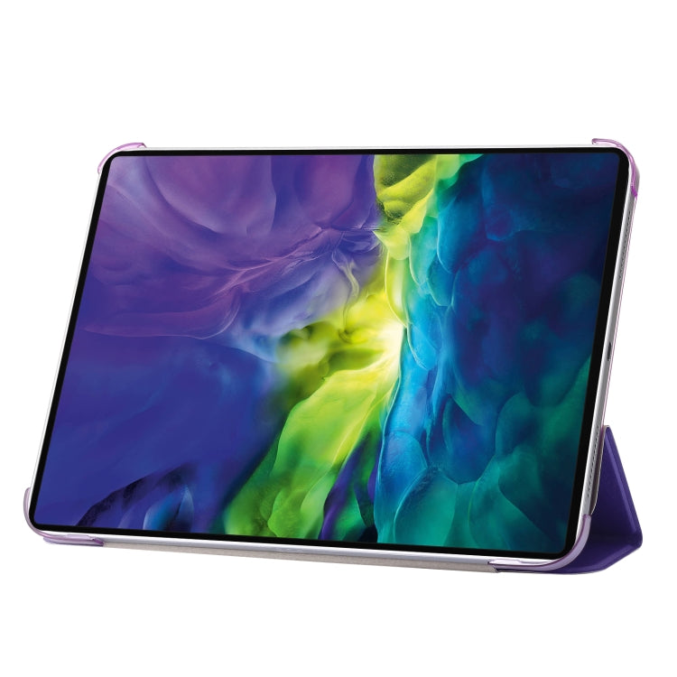 For iPad 10th Gen 10.9 2022 Silk Texture Three-fold Horizontal Flip Leather Tablet Case(Purple) - iPad 10th Gen 10.9 Cases by PMC TechLife | Online Shopping South Africa | PMC TechLife