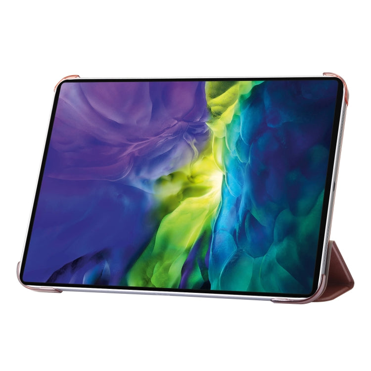 For iPad 2025 / 2022 Silk Texture Three-fold Horizontal Flip Leather Tablet Case(Rose Gold) - free shipping - PMC TechLife - Order now!