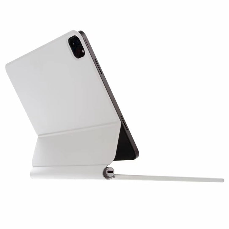 For iPad Air 5 / 4 10.9 inch P10 Bluetooth Keyboard Leather Case with Touch Pad(White) - For iPad Air by PMC TechLife | Online Shopping South Africa | PMC TechLife | Buy Now Pay Later Mobicred