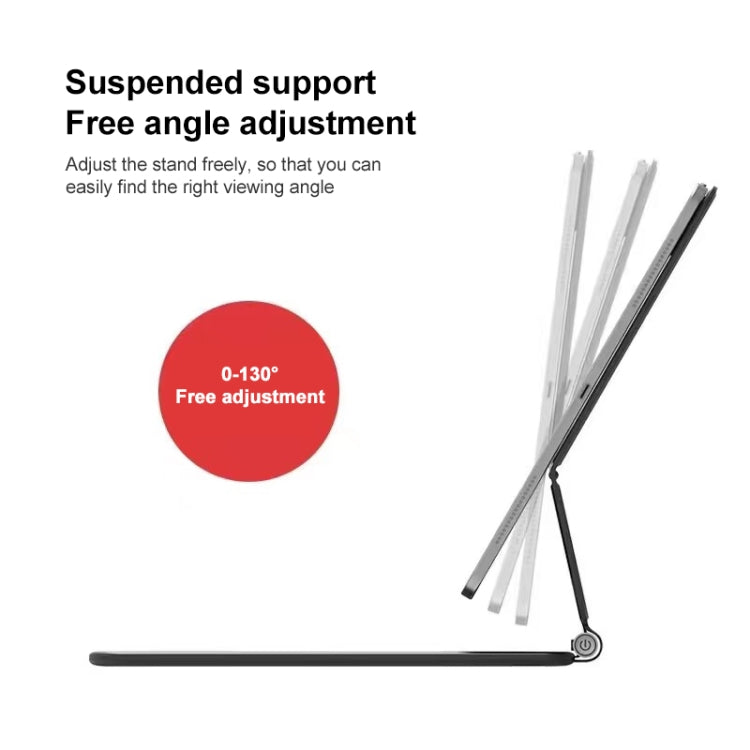 For iPad Air 5 / 4 10.9 inch P10 Bluetooth Keyboard Leather Case with Touch Pad(White) - For iPad Air by PMC TechLife | Online Shopping South Africa | PMC TechLife | Buy Now Pay Later Mobicred