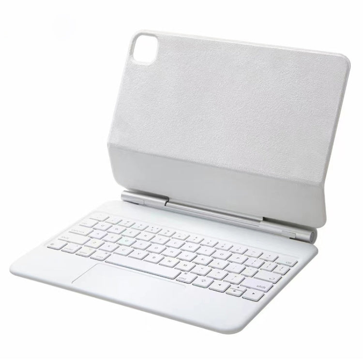 For iPad Pro 11 inch 2021/2020/2018 P11 Bluetooth Keyboard Leather Case with Touch Pad(White) - For iPad Pro by PMC TechLife | Online Shopping South Africa | PMC TechLife