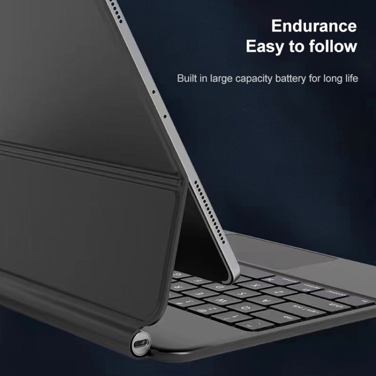 For iPad Pro 12.9 inch 2021/2020/2018 P129 Bluetooth Keyboard Leather Case with Touch Pad(White) - free shipping - PMC TechLife - Order now!