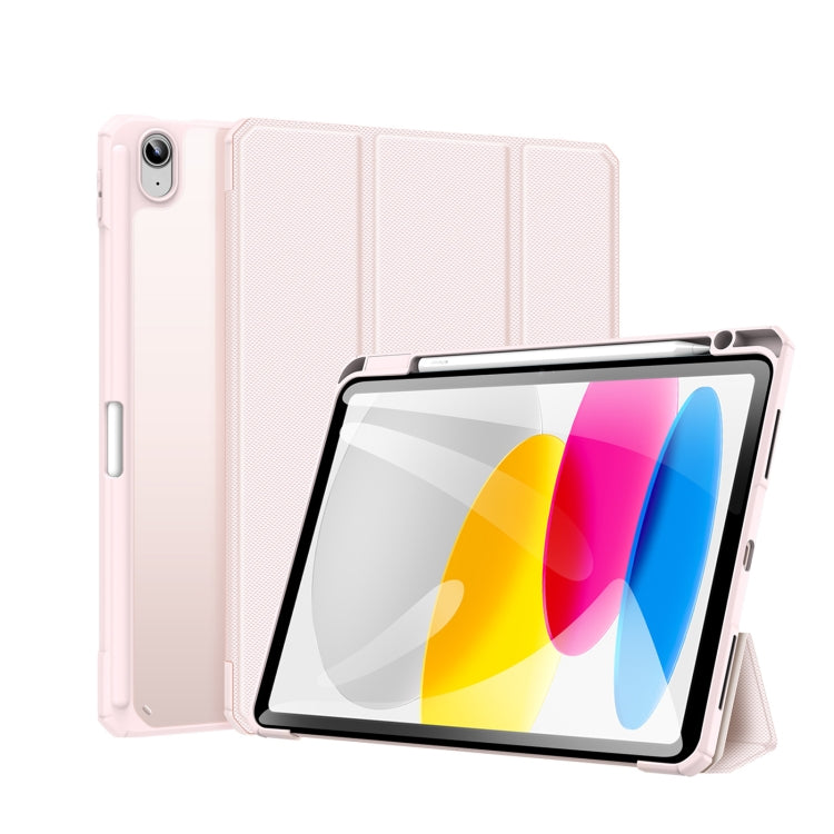 For iPad 2025 / 2022 DUX DUCIS TOBY Series Antiskid Leather Smart Tablet Case(Pink) - iPad 2025 / 2022 Cases by DUX DUCIS | Online Shopping South Africa | PMC Jewellery | Buy Now Pay Later Mobicred