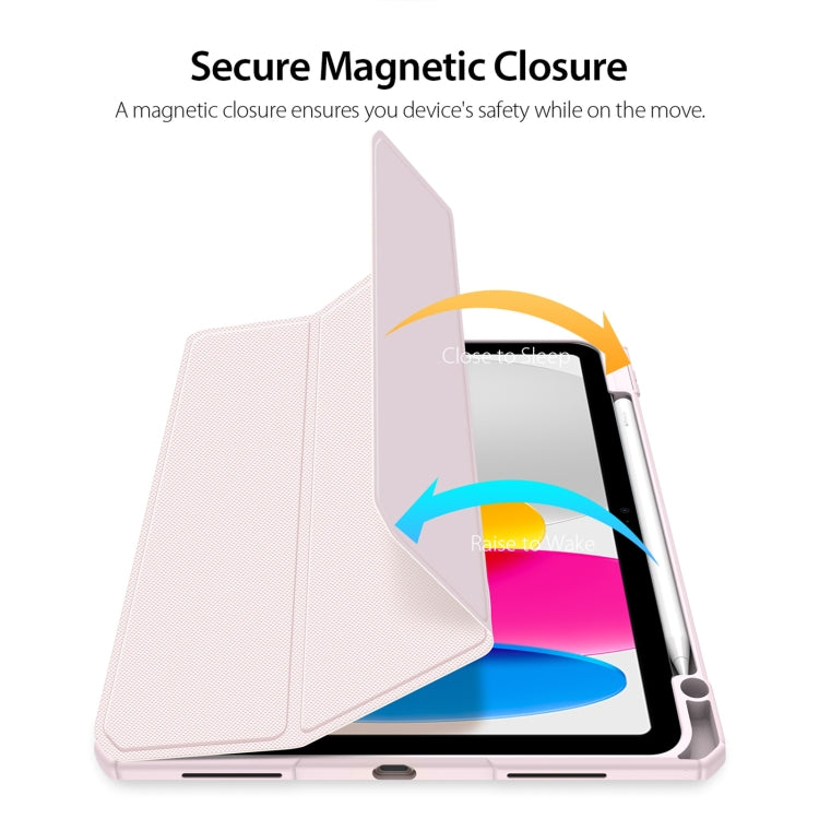 For iPad 2025 / 2022 DUX DUCIS TOBY Series Antiskid Leather Smart Tablet Case(Pink) - iPad 2025 / 2022 Cases by DUX DUCIS | Online Shopping South Africa | PMC Jewellery | Buy Now Pay Later Mobicred