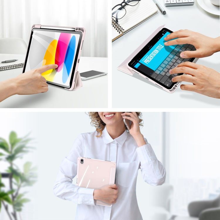 For iPad 2025 / 2022 DUX DUCIS TOBY Series Antiskid Leather Smart Tablet Case(Pink) - iPad 2025 / 2022 Cases by DUX DUCIS | Online Shopping South Africa | PMC Jewellery | Buy Now Pay Later Mobicred