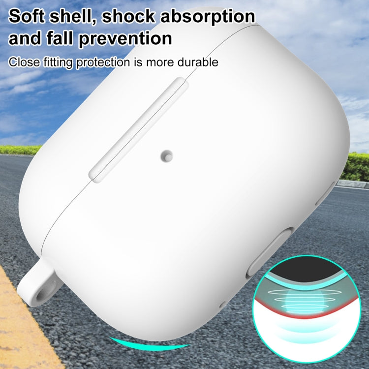 For AirPods Pro 2 Thickened One-piece Shockproof Earphone Case(White) - For AirPods Pro 2 by PMC Jewellery | Online Shopping South Africa | PMC Jewellery | Buy Now Pay Later Mobicred