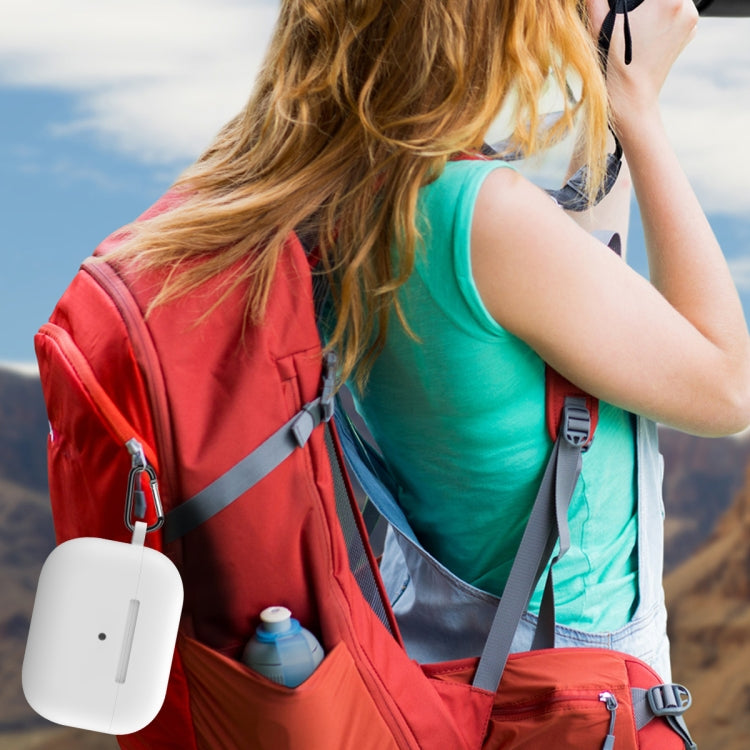 For AirPods Pro 2 Thickened One-piece Shockproof Earphone Case(White) - For AirPods Pro 2 by PMC Jewellery | Online Shopping South Africa | PMC Jewellery | Buy Now Pay Later Mobicred