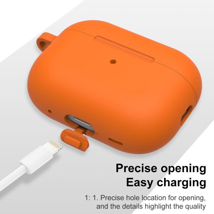 For AirPods Pro 2 Thickened One-piece Shockproof Earphone Case(Orange) - For AirPods Pro 2 by PMC Jewellery | Online Shopping South Africa | PMC Jewellery | Buy Now Pay Later Mobicred