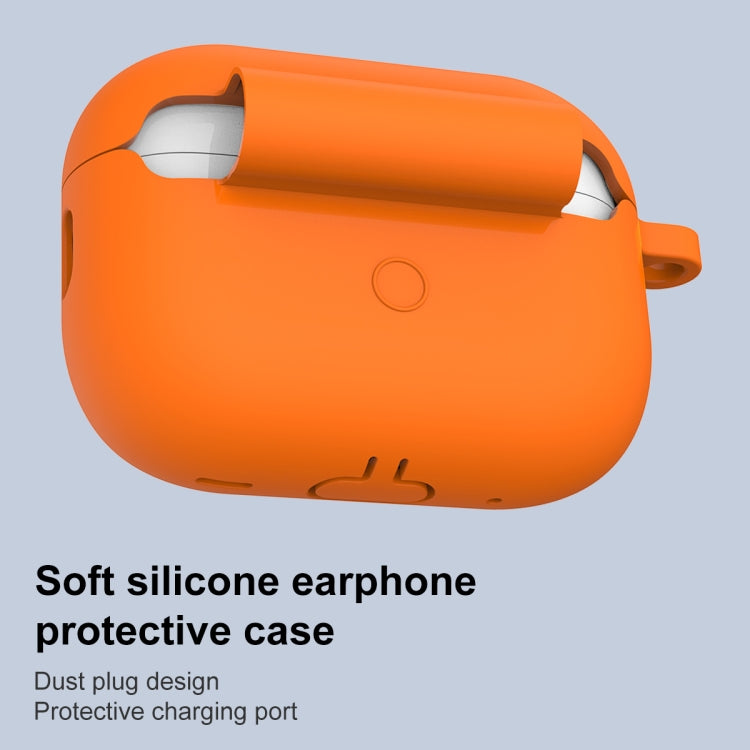 For AirPods Pro 2 Thickened One-piece Shockproof Earphone Case(Orange) - For AirPods Pro 2 by PMC Jewellery | Online Shopping South Africa | PMC Jewellery | Buy Now Pay Later Mobicred