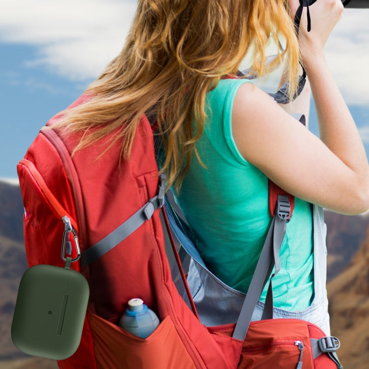 For AirPods Pro 2 Thickened One-piece Shockproof Earphone Case(Olive Green) - For AirPods Pro 2 by PMC Jewellery | Online Shopping South Africa | PMC Jewellery | Buy Now Pay Later Mobicred