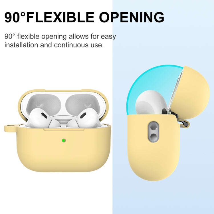 For AirPods Pro 2 Thickened One-piece Shockproof Earphone Case(Yellow) - For AirPods Pro 2 by PMC Jewellery | Online Shopping South Africa | PMC Jewellery | Buy Now Pay Later Mobicred