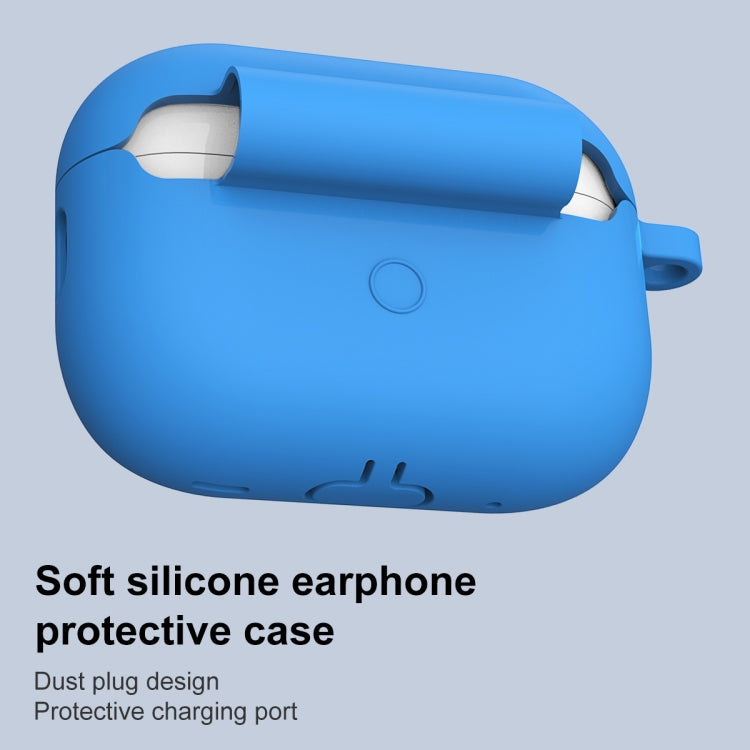For AirPods Pro 2 Thickened One-piece Shockproof Earphone Case(Blue) - For AirPods Pro 2 by PMC Jewellery | Online Shopping South Africa | PMC Jewellery | Buy Now Pay Later Mobicred