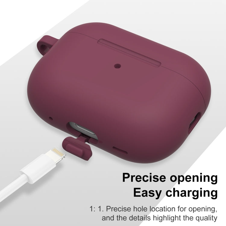 For AirPods Pro 2 Thickened One-piece Shockproof Earphone Case(Rose Red) - For AirPods Pro 2 by PMC Jewellery | Online Shopping South Africa | PMC Jewellery | Buy Now Pay Later Mobicred