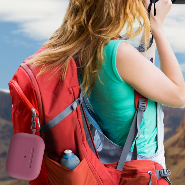 For AirPods Pro 2 Thickened One-piece Shockproof Earphone Case(Rose Red) - For AirPods Pro 2 by PMC Jewellery | Online Shopping South Africa | PMC Jewellery | Buy Now Pay Later Mobicred