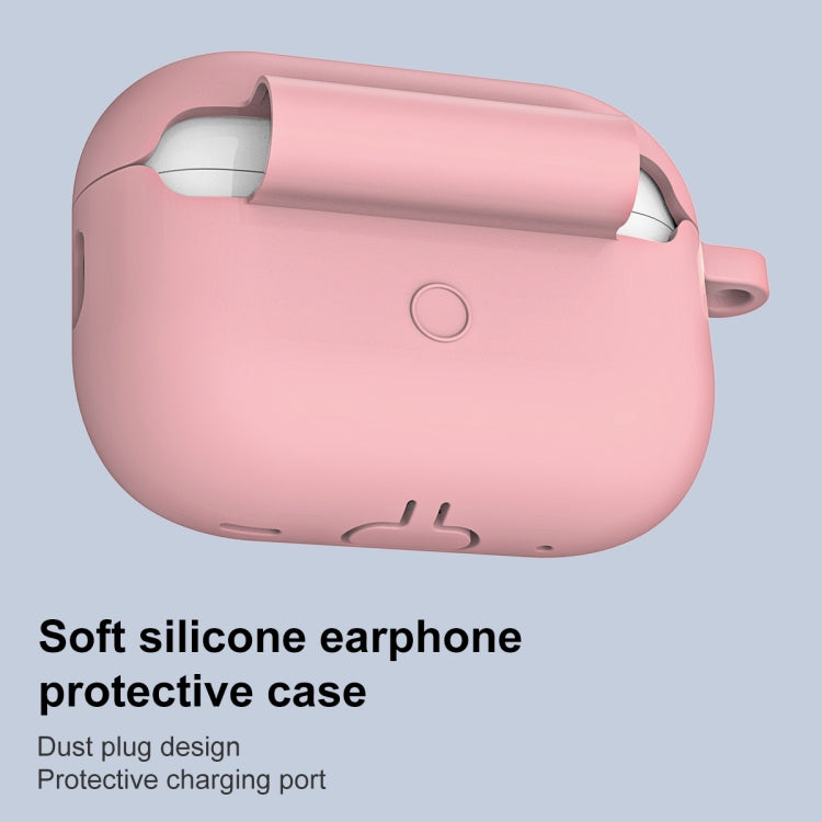 For AirPods Pro 2 Thickened One-piece Shockproof Earphone Case(Light Pink) - For AirPods Pro 2 by PMC Jewellery | Online Shopping South Africa | PMC Jewellery | Buy Now Pay Later Mobicred