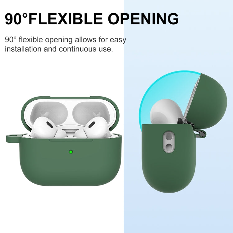 For AirPods Pro 2 Thickened One-piece Shockproof Earphone Case(Pine Green) - For AirPods Pro 2 by PMC Jewellery | Online Shopping South Africa | PMC Jewellery | Buy Now Pay Later Mobicred