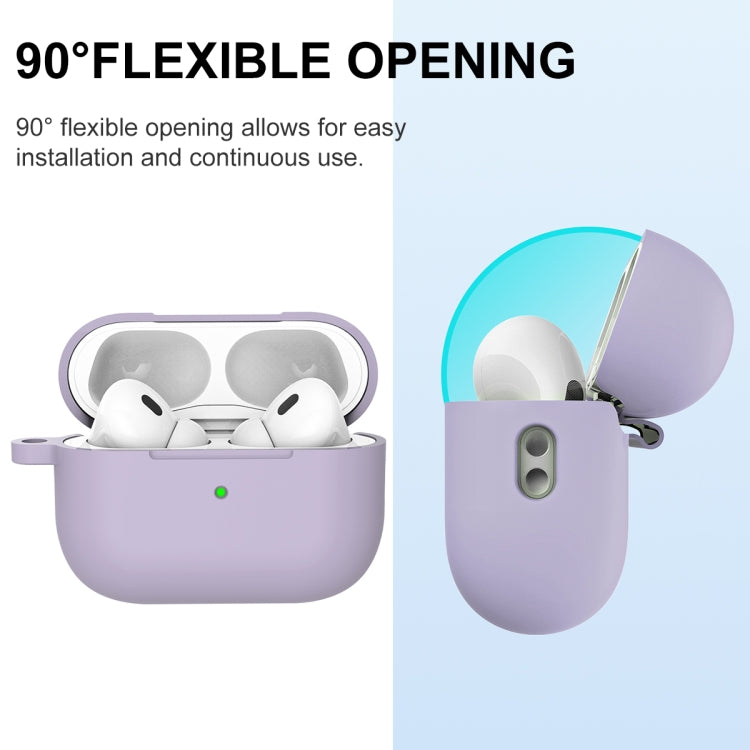 For AirPods Pro 2 Thickened One-piece Shockproof Earphone Case(Lavender Purple) - For AirPods Pro 2 by PMC Jewellery | Online Shopping South Africa | PMC Jewellery | Buy Now Pay Later Mobicred