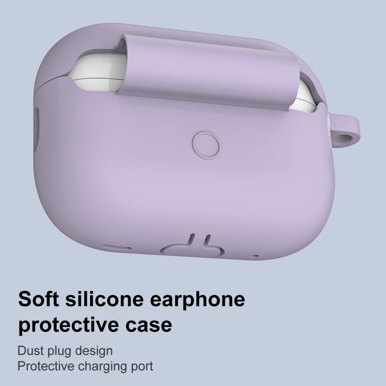 For AirPods Pro 2 Thickened One-piece Shockproof Earphone Case(Lavender Purple) - For AirPods Pro 2 by PMC Jewellery | Online Shopping South Africa | PMC Jewellery | Buy Now Pay Later Mobicred