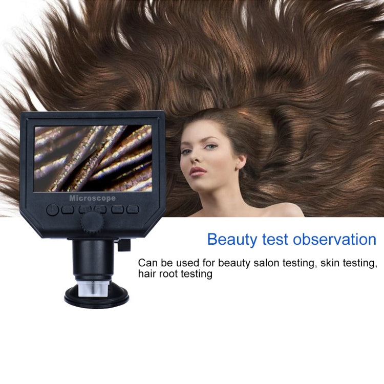 G600 600X 3.6MP 4.3 inch HD LCD Display Portable Digital Microscope, Plug:UK Plug - free shipping - PMC Jewellery - Order now!