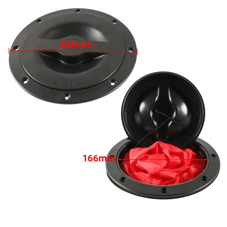 A6651-01 Universal 6 inch Round Deck Hatch Cover with Red Mesh Pocket - Marine Accessories & Parts by PMC Jewellery | Online Shopping South Africa | PMC Jewellery | Buy Now Pay Later Mobicred