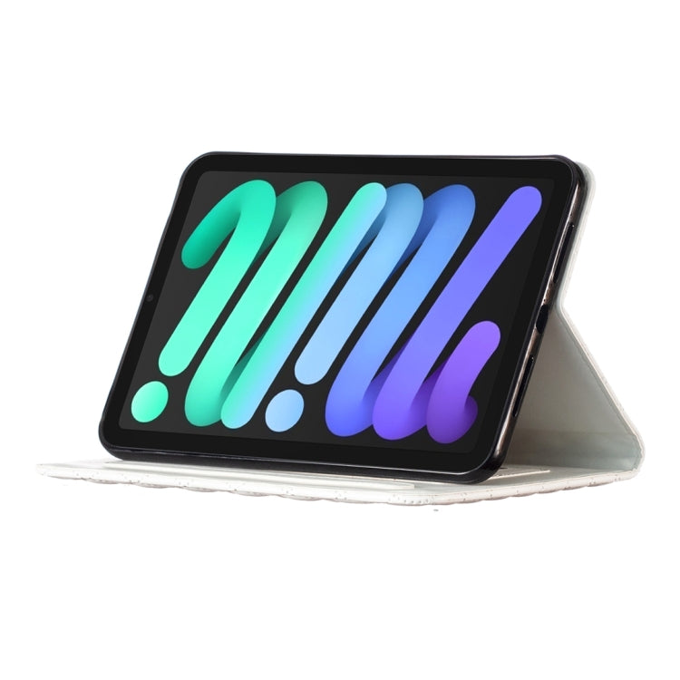 For iPad mini 6 Elegant Rhombic Texture Horizontal Flip Leather Tablet Case(White) - iPad mini 6 Cases by PMC TechLife | Online Shopping South Africa | PMC TechLife