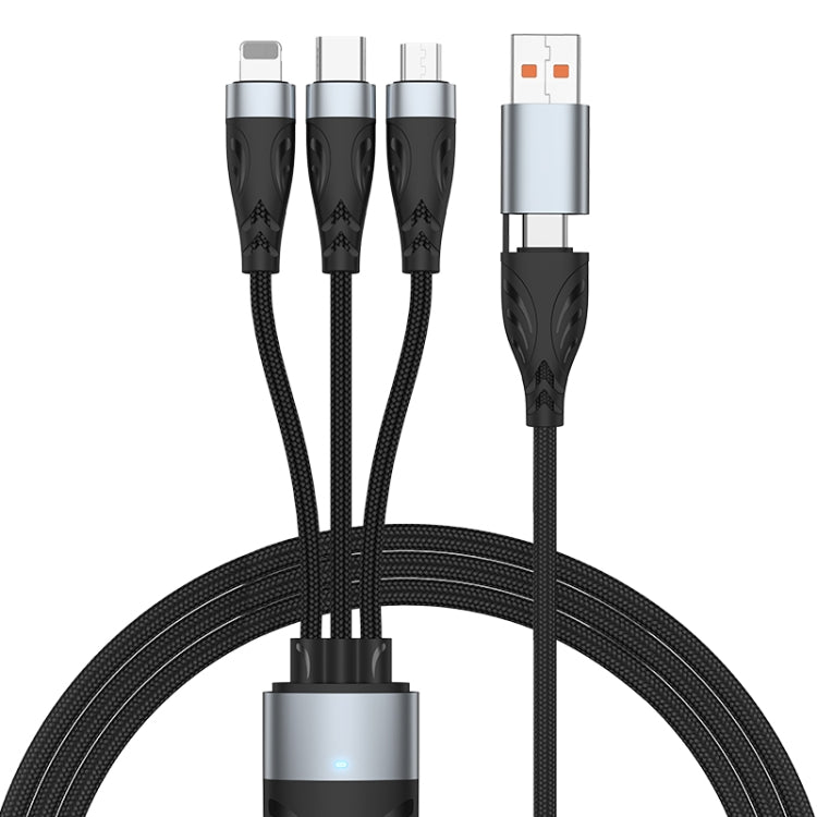 ADC-008 100W USB/Type-C to Type-C + 8 Pin + Micro USB Two to Three Fully Compatible Fast Charge Data Cable, Length:1.2m - Multifunction Cable by PMC Jewellery | Online Shopping South Africa | PMC Jewellery | Buy Now Pay Later Mobicred