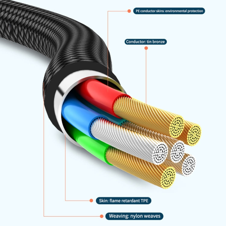 ADC-008 66W USB to USB-C/Type-C + 8 Pin + Micro USB 3 in 1 Fully Compatible Fast Charge Data Cable, Length:1.2m - Multifunction Cable by PMC Jewellery | Online Shopping South Africa | PMC Jewellery | Buy Now Pay Later Mobicred