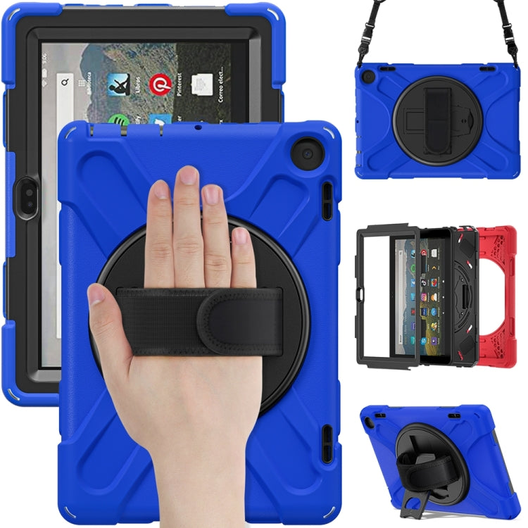For Amazon Fire HD 8 2022 Hard PC Soft Silicone Full Body Protective Tablet Case(Blue) - free shipping - PMC TechLife - Order now!