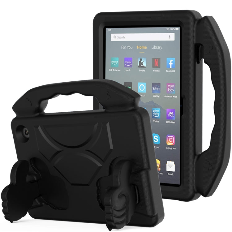 For Amazon Kindle Fire 7 2022 Children EVA Shockproof Tablet Case with Thumb Bracket(Black) - Amazon by PMC TechLife | Online Shopping South Africa | PMC TechLife | Buy Now Pay Later Mobicred