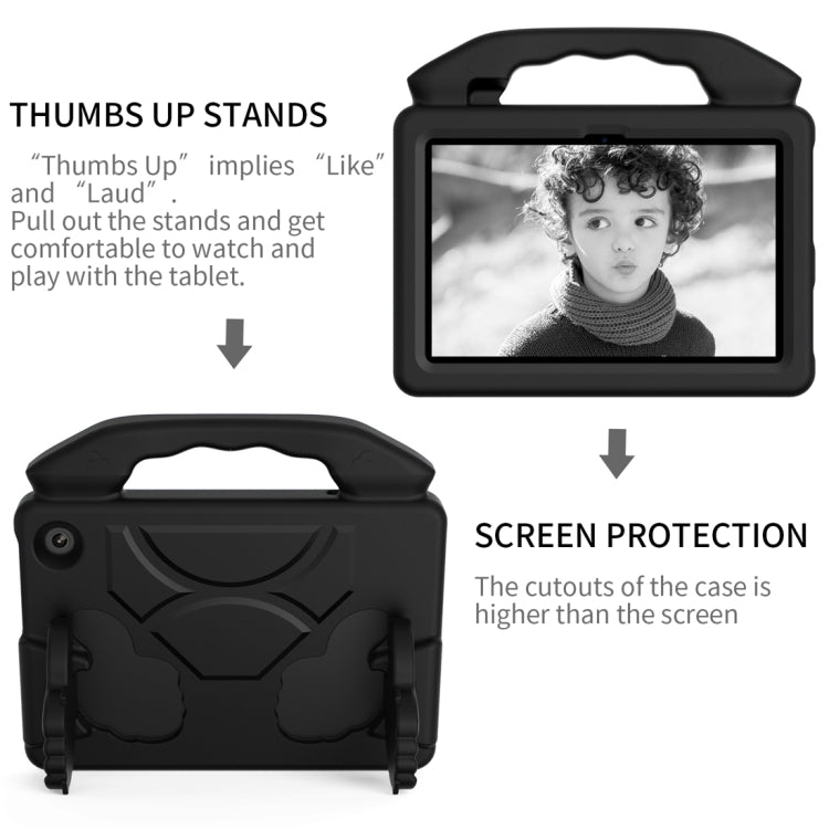 For Amazon Kindle Fire 7 2022 Children EVA Shockproof Tablet Case with Thumb Bracket(Black) - Amazon by PMC TechLife | Online Shopping South Africa | PMC TechLife | Buy Now Pay Later Mobicred
