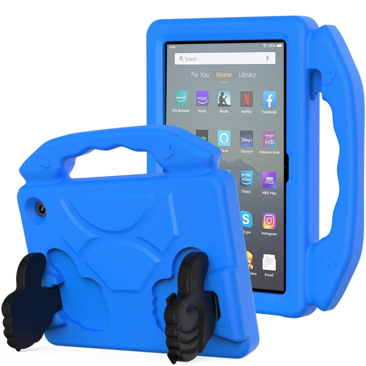 For Amazon Kindle Fire 7 2022 Children EVA Shockproof Tablet Case with Thumb Bracket(Blue) - Amazon by PMC TechLife | Online Shopping South Africa | PMC TechLife | Buy Now Pay Later Mobicred
