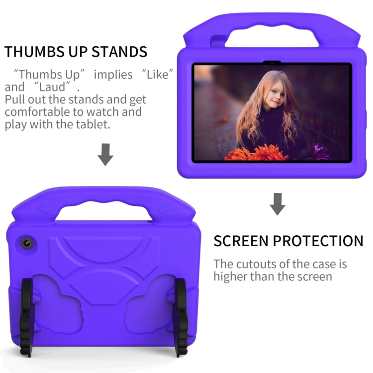 For Amazon Kindle Fire 7 2022 Children EVA Shockproof Tablet Case with Thumb Bracket(Purple) - free shipping - PMC TechLife - Order now!