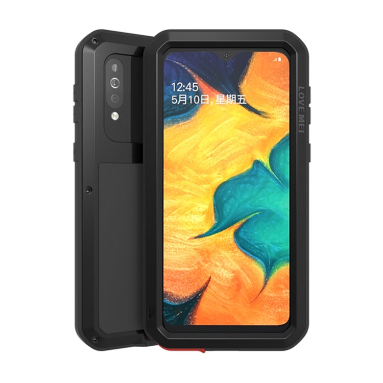 For Galaxy A40s LOVE MEI Metal Shockproof Waterproof Dustproof Protective Case(Black) - free shipping - PMC TechLife - Order now!