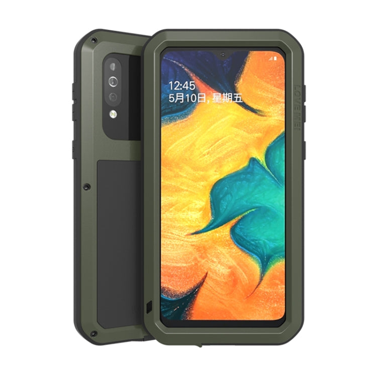 For Galaxy A40s LOVE MEI Metal Shockproof Waterproof Dustproof Protective Case(Army Green) - free shipping - PMC TechLife - Order now!